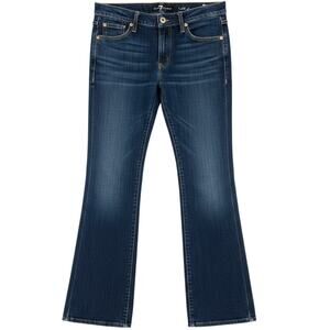 7 For All Mankind Classic Dark Blue A Pocket Bootcut Denim Jeans Size 28